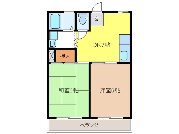 ベルハイムⅡの物件間取画像